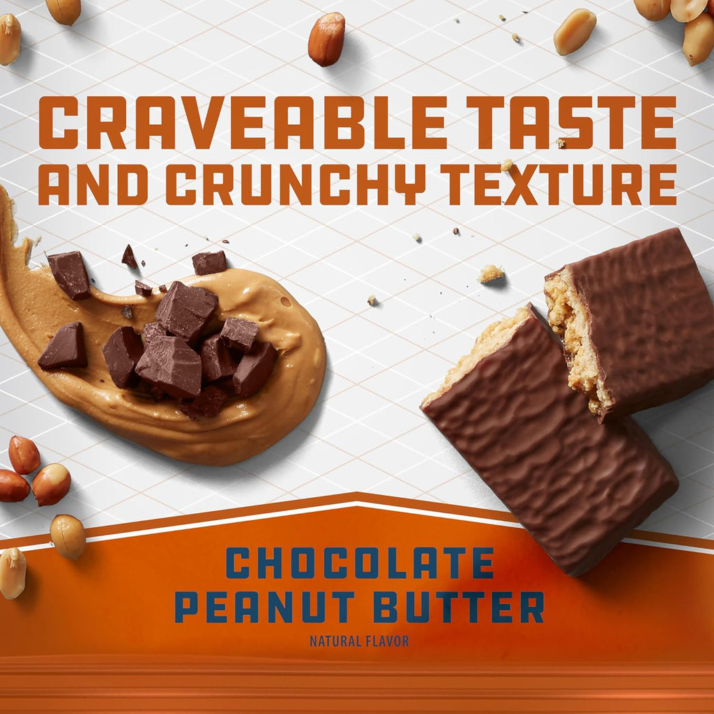 CLIF BUILDERS Protein Bar - Chocolate Peanut Butter - 20g Plant Protein - 2.4 oz (12 Bars)