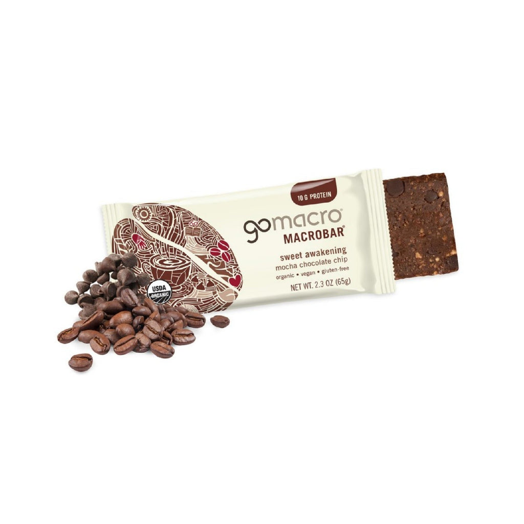 GoMacro MacroBar Organic Vegan Protein Bars, 11 grams of plant protein, 280 calories (2.3 Ounce Bars, 12 Count)