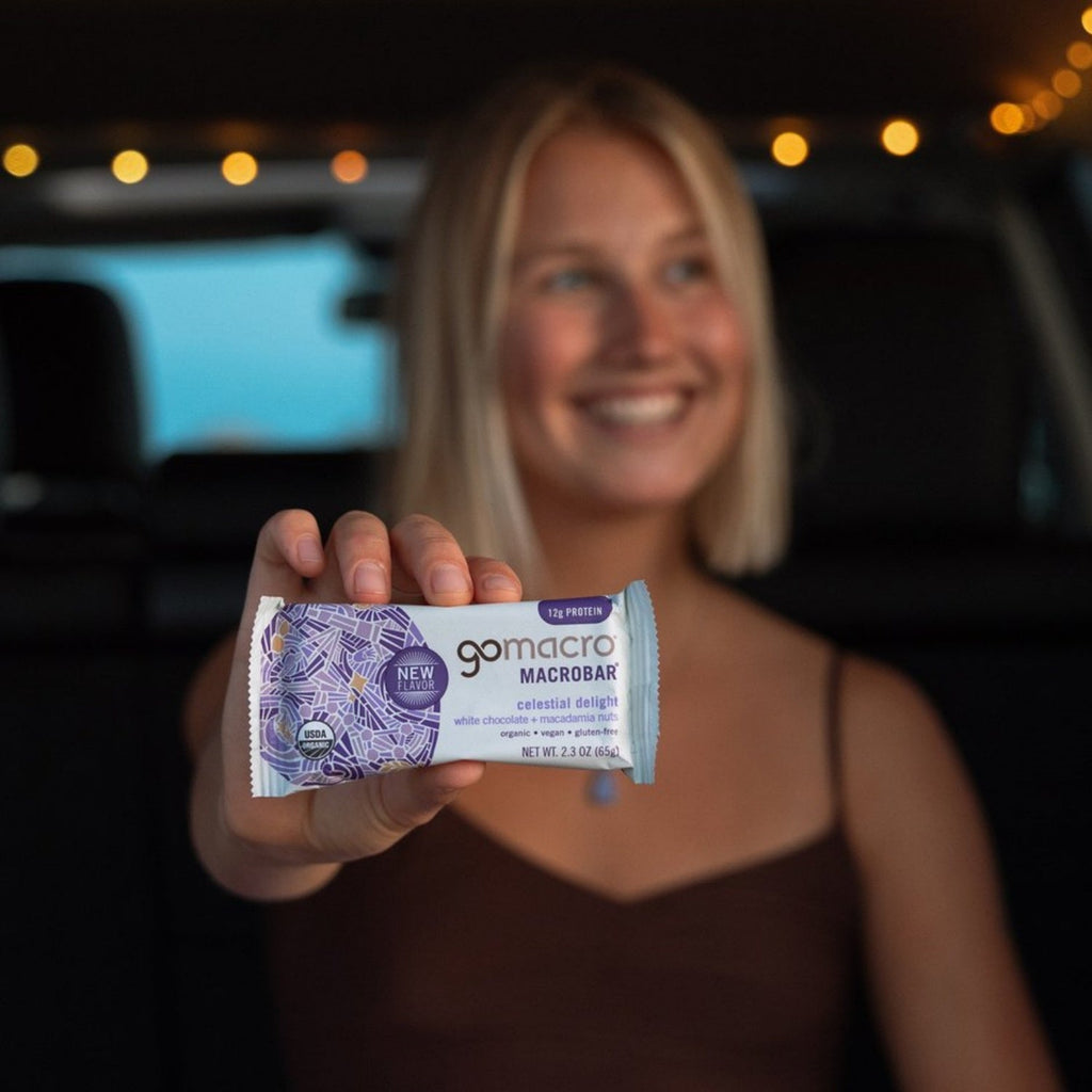 GoMacro MacroBar Organic Vegan Protein Bars, 11 grams of plant protein, 280 calories (2.3 Ounce Bars, 12 Count)