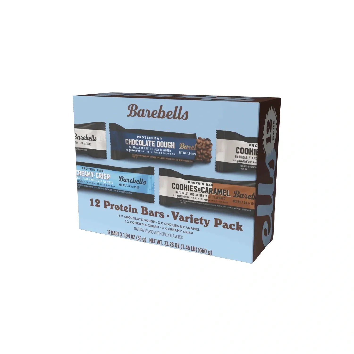 Barebells Protein Bars  - 12 Count, 20g High Protein Treats - Chocolate Nutrition Bar with 1g Total Sugars
